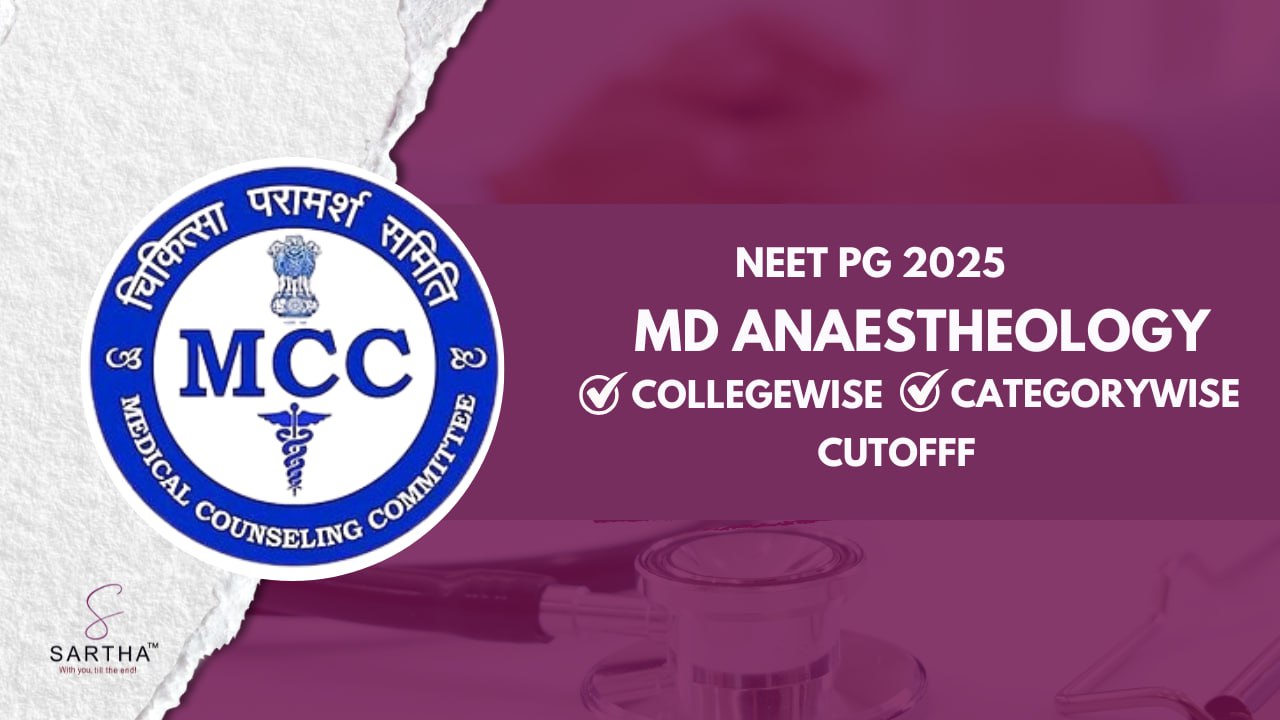 MD Anaestheology MCC Round-1 Collegewise Cutoff | NEET PG 2025