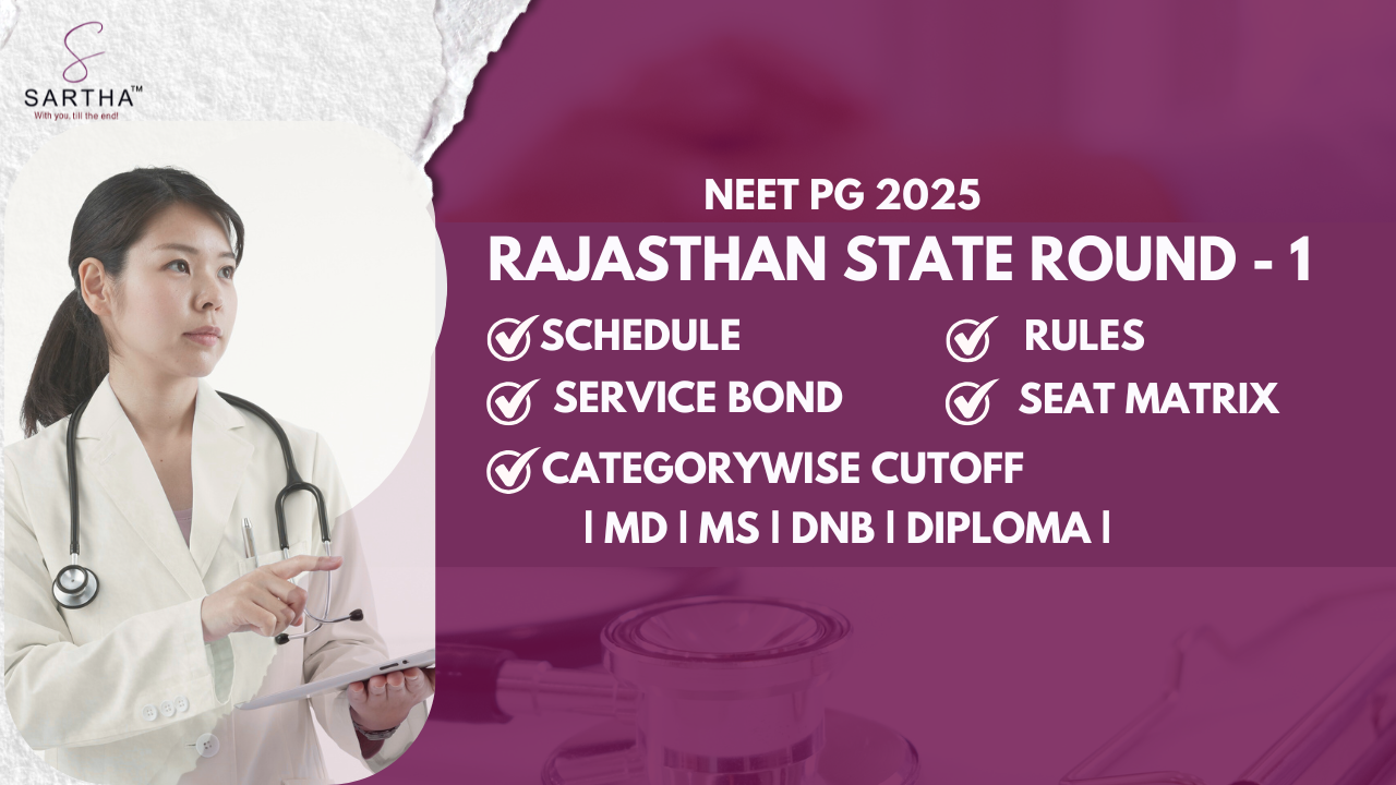 Rajasthan Round 1 Result (OUT ) NEET PG 2025 : Schedule, Cutoff,Service Bond