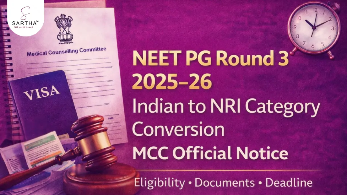 NEET PG Round 3 2025-26: MCC Opens Window for Indian to NRI Category Conversion