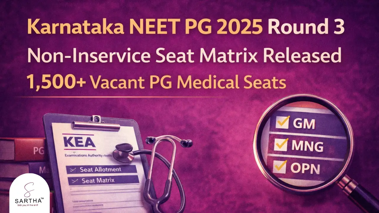 Karnataka NEET PG 2025 Round 3: Non-Inservice Seat Matrix Released with 1,500+ Vacant Seats