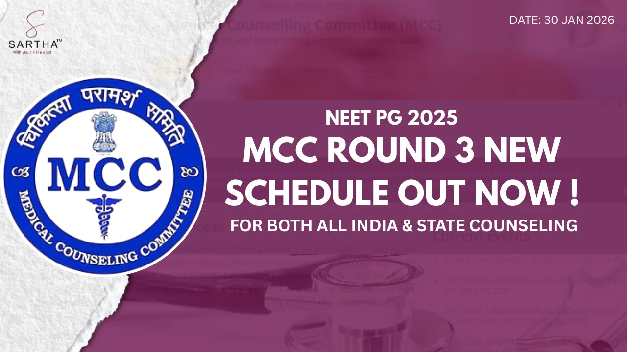 NEET PG 2025 Round 3 Schedule Revised by MCC: New Dates for AIQ & State Counselling Released