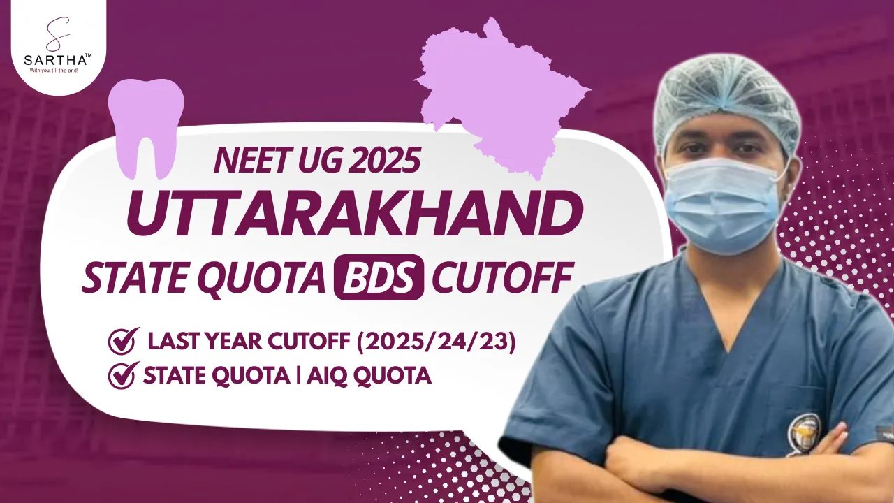 Uttarakhand BDS NEET Cutoff 2025: Government, Private, AIQ Quota Cutoff CategoryWise