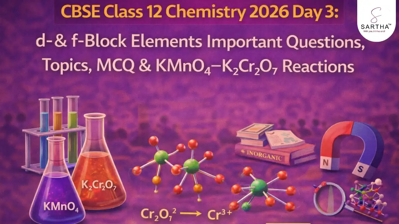 CBSE Class 12 Chemistry 2026 Day 3: d & f-Block Elements Important Questions,Topics, MCQs & Revision Notes