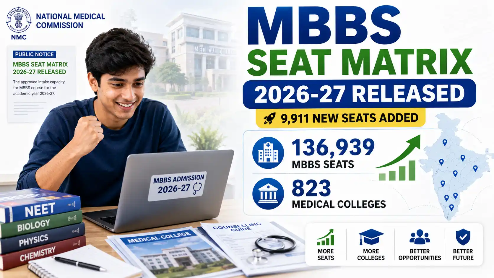 NMC MBBS Seat Matrix 2026-27